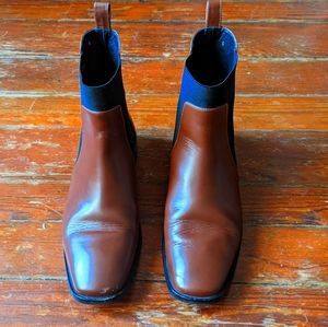 Everlane Modern Square Toe Chelsea Boot Brown